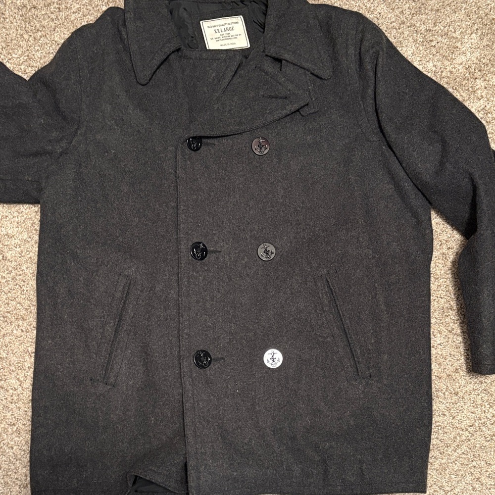 Old Navy Men's Dark Gray Peacoat